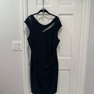 Ralph Lauren Black Asymmetrical Sheath Dress
